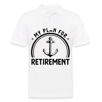 Mein Plan für den Ruhestand 1 - - Männer Poloshirt - Weiß - Vorne - Kai (181cm)