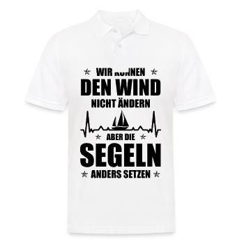 Wir köninnen den wind nicht sint Annern Aber die S - Männer Poloshirt - Weiß - Vorne - Kai (181cm)