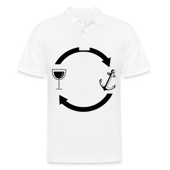 Flèches et voiles de chargement de vin 1 - - Polo Homme - blanc - Devant - Kai (181cm)