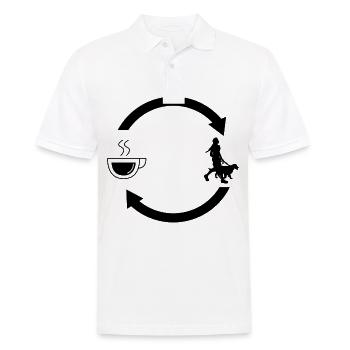 Flèches de chargement de café et chien 2 - - Polo Homme - blanc - Devant - Kai (181cm)