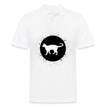 Cercle avec Splash et Cat - - Polo Homme - blanc - Devant - Kai (181cm)