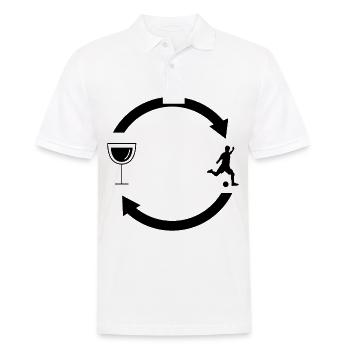 Wine load arrows and football 1 - - Men's Polo Shirt - white - Front - Kai (181cm)