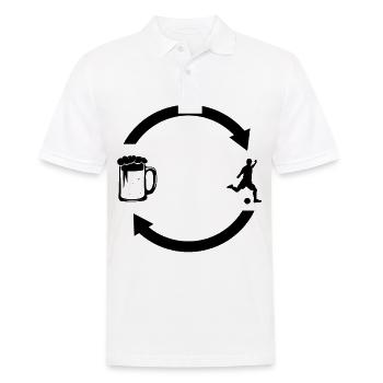 Bier loading Pfeile und Fußball 1 - - Männer Poloshirt - Weiß - Vorne - Kai (181cm)