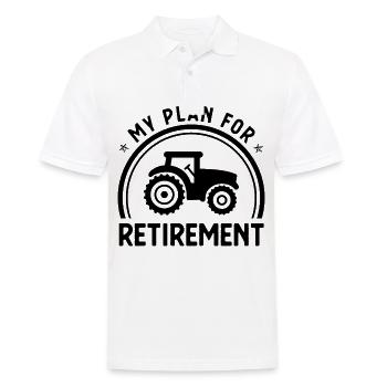 My Plan for Retirement - - Men's Polo Shirt - white - Front - Kai (181cm)