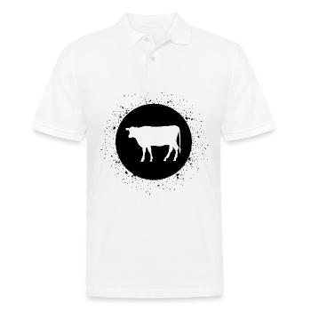 Cercle avec Splash et Cow - - Polo Homme - blanc - Devant - Kai (181cm)