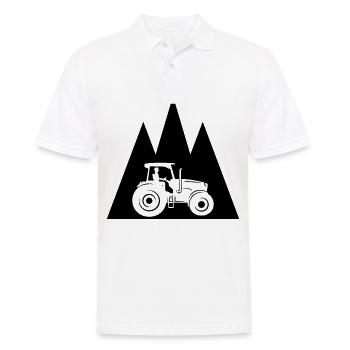 Triangle Mountain and Agriculture - - Men's Polo Shirt - white - Front - Kai (181cm)