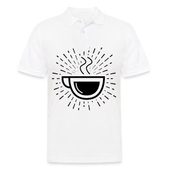 Feuerwerk und Kaffee - - Männer Poloshirt - Weiß - Vorne - Kai (181cm)