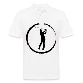 Cricle and Golf - - Men's Polo Shirt - white - Front - Kai (181cm)