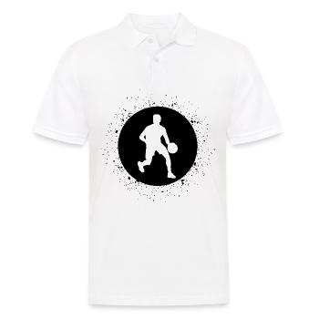Circle with syringes and basketball - - Men's Polo Shirt - white - Front - Kai (181cm)