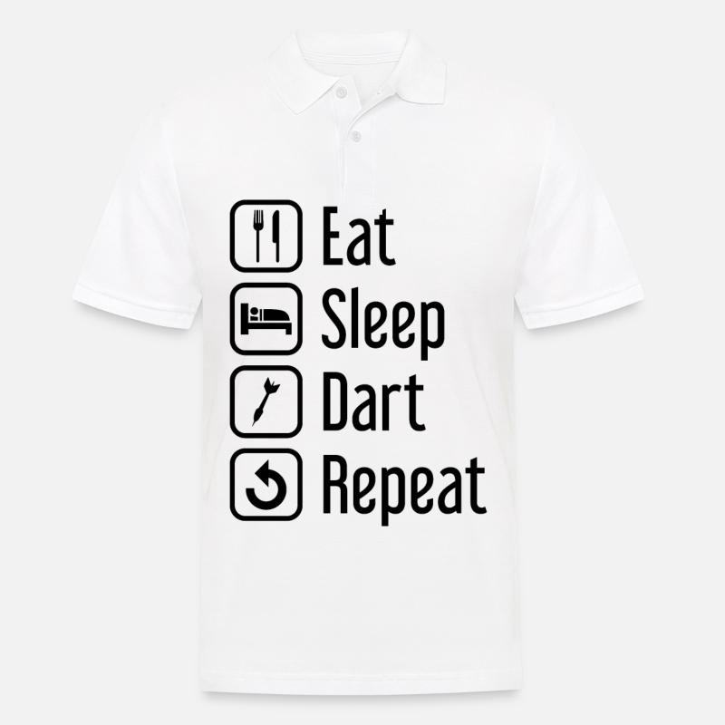 Manger Sleep Dart Répéter - - Polo Homme - blanc