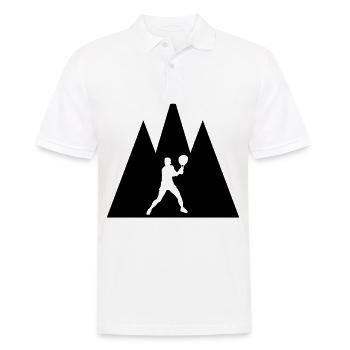 Montagne triangulaire et tennis - (2) - Polo Homme - blanc - Devant - Kai (181cm)
