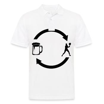 Beer Load Arrows and Tennis - - Men's Polo Shirt - white - Front - Kai (181cm)