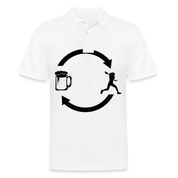Flèches de chargement de bière et tennis 1 - - Polo Homme - blanc - Devant - Kai (181cm)