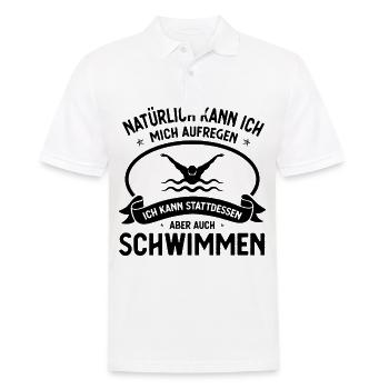 Naturlich kann ich mich an aufgeneich Kannddessen - Männer Poloshirt - Weiß - Vorne - Kai (181cm)
