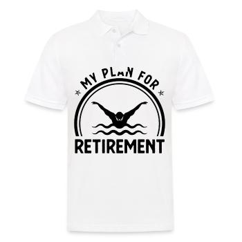 Mein Plan für den Ruhestand - - Männer Poloshirt - Weiß - Vorne - Kai (181cm)