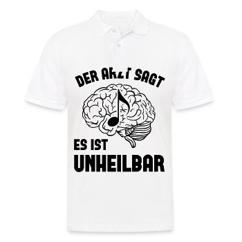 Der arzt sagt es ist unheilbar - - Männer Poloshirt - Weiß - Vorne - Kai (181cm)