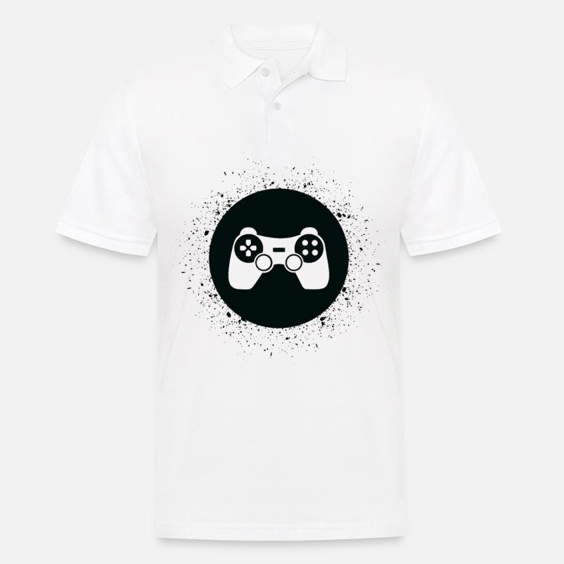 Splash Circle Game - GA - Männer Poloshirt - Weiß