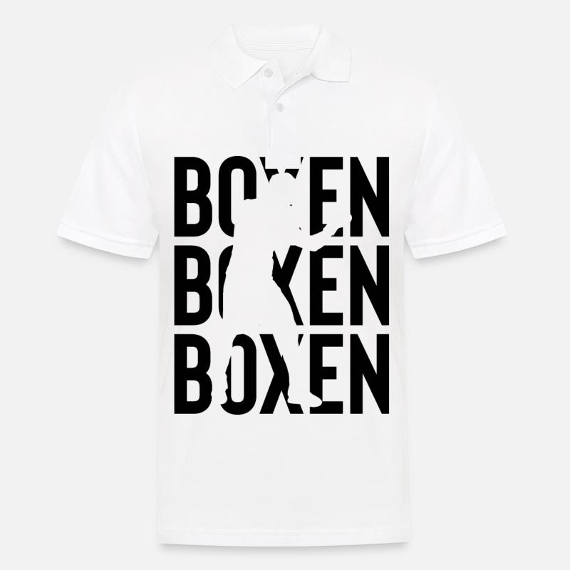 Boxen - - Männer Poloshirt - Weiß