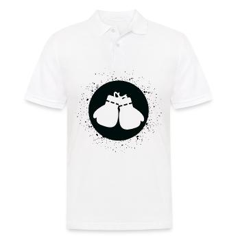 Kreis 1 Boxhandschuhe - BO - Männer Poloshirt - Weiß - Vorne - Kai (181cm)