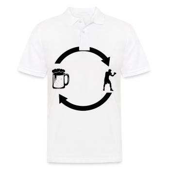 Flèches et boîtes de chargement de bière - - Polo Homme - blanc - Devant - Kai (181cm)