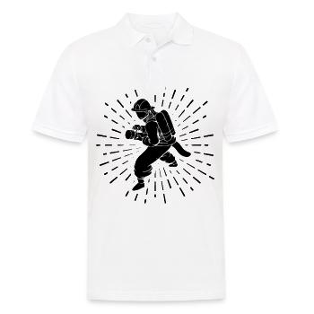 Feux d’artifice et pompiers - - Polo Homme - blanc - Devant - Kai (181cm)