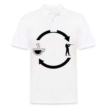 Kaffee laden Pfeile und Jagd 1 - - Männer Poloshirt - Weiß - Vorne - Kai (181cm)
