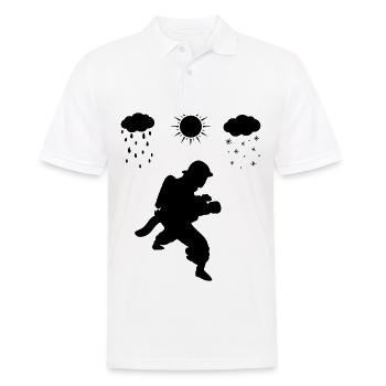 All Seasons and Fire Brigaders - - Men's Polo Shirt - white - Front - Kai (181cm)