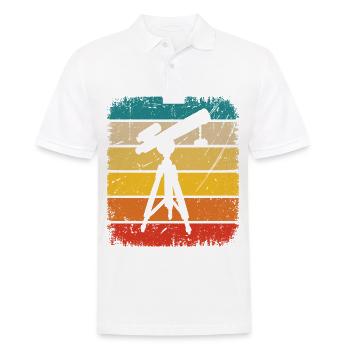 Vintage Square et Astronomie - - Polo Homme - blanc - Devant - Kai (181cm)