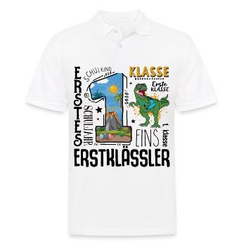 Dino T-Rex de 1ère classe - Polo Homme - blanc - Devant - Kai (181cm)