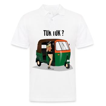 Tuk Tuk Driver / Gift / Gift Idea - Men's Polo Shirt - white - Front - Kai (181cm)