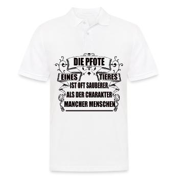 Tier Tiere Die Pfote Eines Tieres s - Männer Poloshirt - Weiß - Vorne - Kai (181cm)