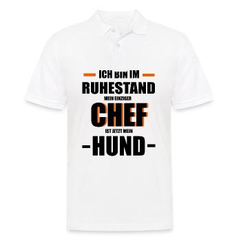 Ruhestand Chef Hund Tier - Männer Poloshirt - Weiß - Vorne - Kai (181cm)