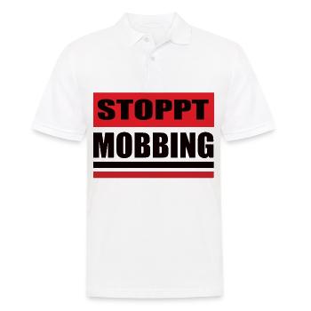 Gegen Mobbing - Männer Poloshirt - Weiß - Vorne - Kai (181cm)