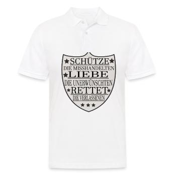 Katze Hund Tierheim Tierschutz - Männer Poloshirt - Weiß - Vorne - Kai (181cm)