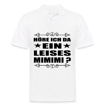 MIMIMI ich höre immer nur MIMIMI - Männer Poloshirt - Weiß - Vorne - Kai (181cm)