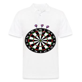 Darts 180 - Männer Poloshirt - Weiß - Vorne - Kai (181cm)