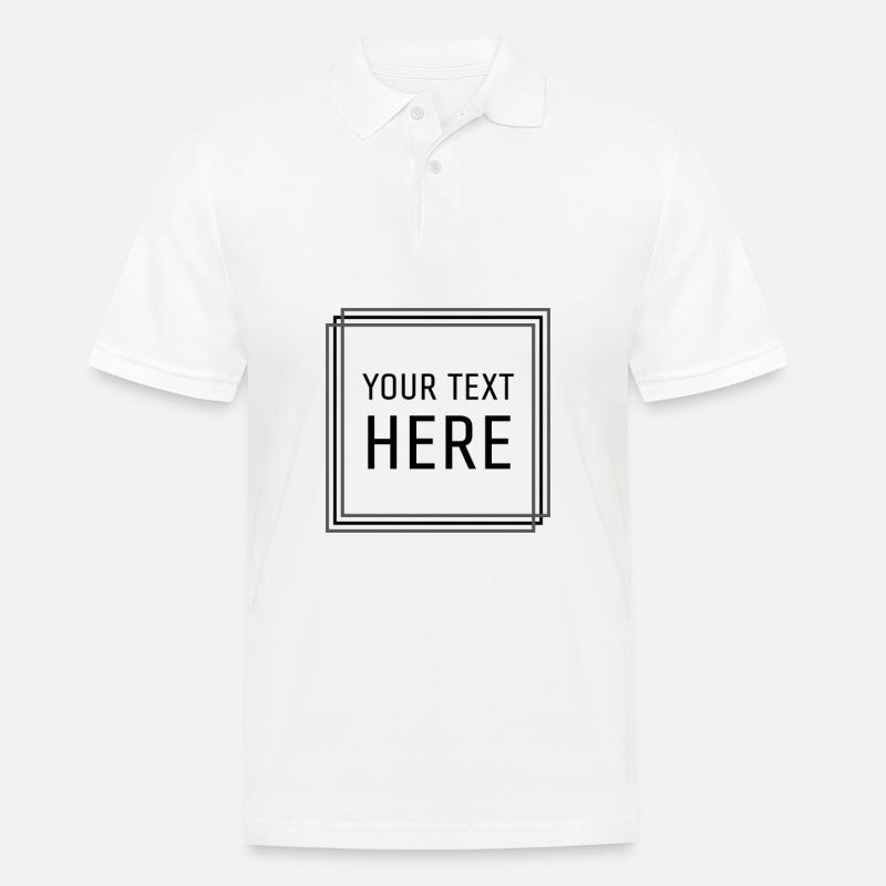 "Dein Text könnte hier stehen" - Männer Poloshirt - Weiß