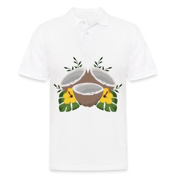 Sommer Kokosnuss - Männer Poloshirt - Weiß - Vorne - Kai (181cm)