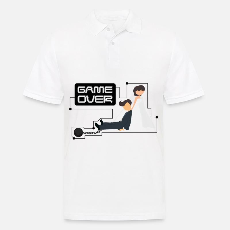 Junggesellenabschied Bachelor Game Over - Männer Poloshirt - Weiß