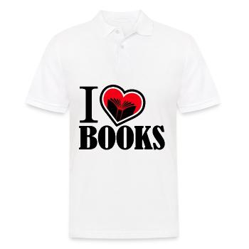 J'aime les livres et la lecture - Polo Homme - blanc - Devant - Kai (181cm)