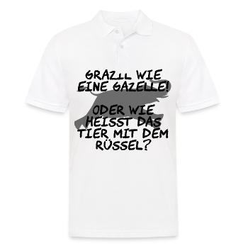 Grazil wie eine Gazelle - Männer Poloshirt - Weiß - Vorne - Kai (181cm)
