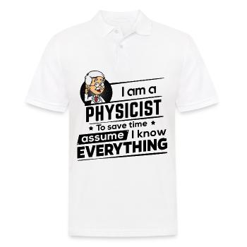 Physicist - Save time I am right - Men's Polo Shirt - white - Front - Kai (181cm)