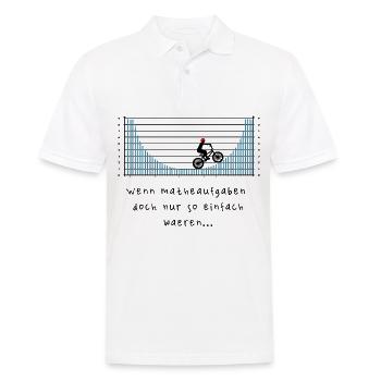 Math and BMX cycling combined for students - Men's Polo Shirt - white - Front - Kai (181cm)