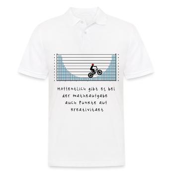 Math task with BMX rider in the halfpipe - Men's Polo Shirt - white - Front - Kai (181cm)