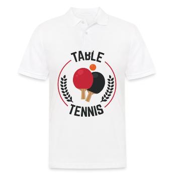 TİSCHTENNİS HOBBY SPORT SPORTLER pingpong - Männer Poloshirt - Weiß - Vorne - Kai (181cm)