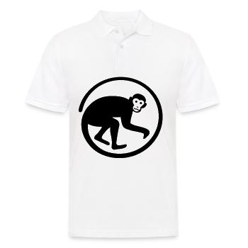 singe - Polo Homme - blanc - Devant - Kai (181cm)
