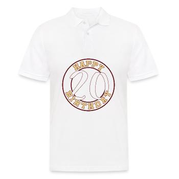 Happy Birthday for 20 years - for 20 years - Men's Polo Shirt - white - Front - Kai (181cm)