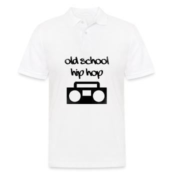 Old School Hip Hop - Männer Poloshirt - Weiß - Vorne - Kai (181cm)