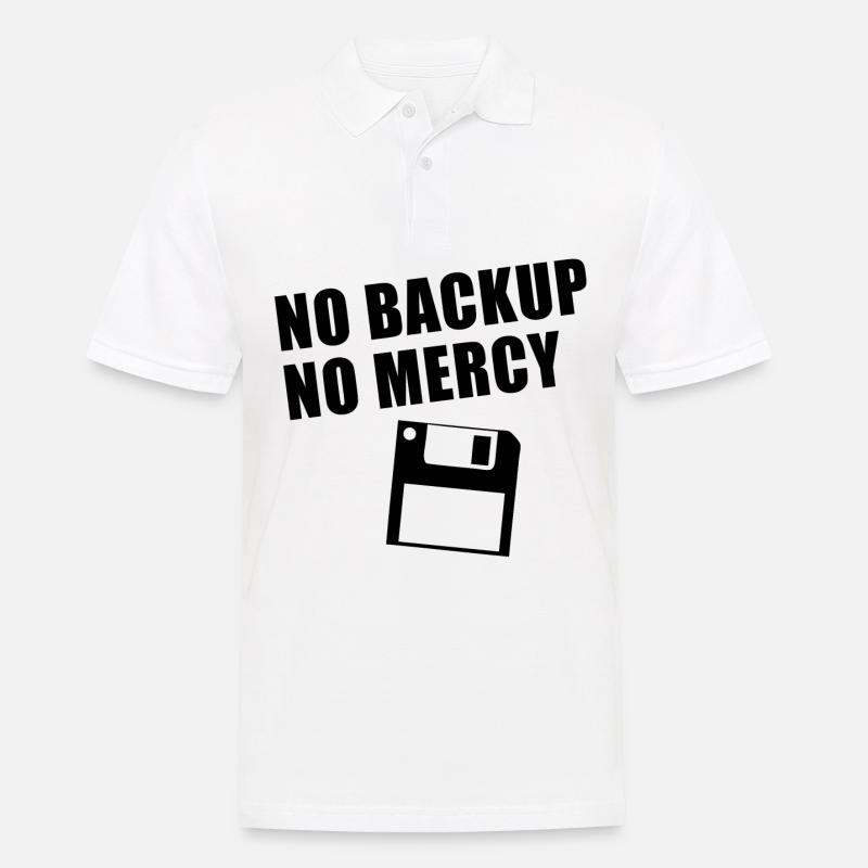 Backup - Männer Poloshirt - Weiß