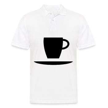 Espresso black 1 - Männer Poloshirt - Weiß - Vorne - Kai (181cm)